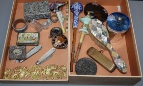 A group of miniature objects of vertu, etc.