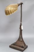An Art Deco style desk lamp, height 48cm