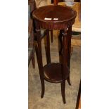 A Victorian mahogany two tier jardiniere stand, W,35cm, H.99cm