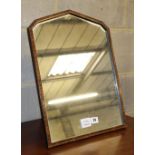 An early 20th century simulated walnut dressing table mirror, W.38cm