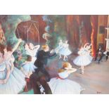 Elmyr de Hory after Degas, oil on canvas, Ballet dancers, bears signature and signed verso, 87 x