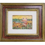 Vittorio Paradisi (Italian B.1934), oil on board, 'Palazzo Medici', signed, 12 x 17cm