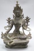 An Indian bronze Buddha, height 32cm