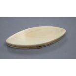An oval ivory and yellow metal toothpick case