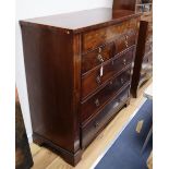 A large 19th century inlaid mahogany chest, W.116cm, D.48cm, H.113cm