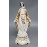 A Paris porcelain figure of Virgin Mary, height 34cm