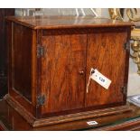 An Edwardian stained beech collectors cabinet, W.38cm, H.30cm