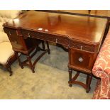 A small Edwardian mahogany dressing table, W.122cm