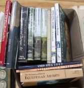 A collection of art reference books to include: Dictionary of British Equestrian Artists, Sally