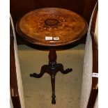 A Victorian walnut occasional table, W.50cm
