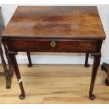 A George II mahogany side table, W.70cm