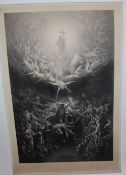 Three large engravings, signed