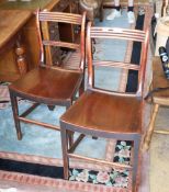 A set of four early 19th century Provincial dining chairs, H.86cm