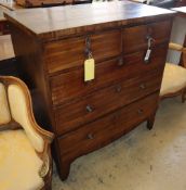 A Regency mahogany chest of drawers, W.98cm