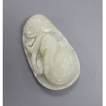 A jade carved pendant