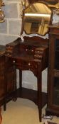 A George III style mahogany gentleman's washstand, W.50cm, D.40cm, H.136cm