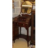 A George III style mahogany gentleman's washstand, W.50cm, D.40cm, H.136cm