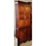 A George III mahogany standing corner cabinet, W.94cm, D.52cm, H.215cm