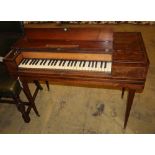 A George III inlaid mahogany small square piano, probably designed for a child, W.104cm, D.48cm, H.