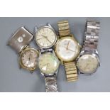 A Larex Smith watch and 4 other watches