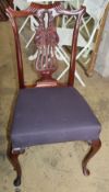 A set of nine George III design mahogany dining chairs