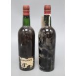 Two bottles of Cockburns 1963 Vintage port