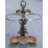 A Victorian cast iron stickstand, height 76cm