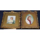 Two 19th century miniatures of ladies