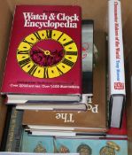 Two boxes of watch and clock reference books
