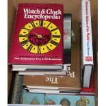 Two boxes of watch and clock reference books