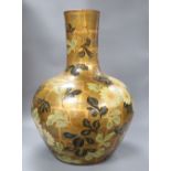 A gilt lacquer porcelain vase, height 51cm
