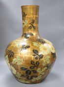 A gilt lacquer porcelain vase, height 51cm