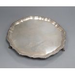 A silver salver, Sheffield 1973, 27.8oz. 31cm