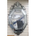 A Venetian glass wall mirror