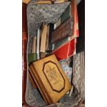A quantity of board games, cards, shakes and a collection of cribbage boards in a large Gladstone-