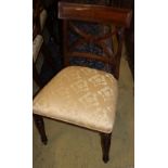 A set of six Regency mahogany dining chairs