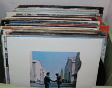 A mixed lot to include Pink Floyd, Led Zeppelin, Thin Lizzy etc 50 LPs total