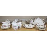 A Royal Crown Derby Posies pattern tea set