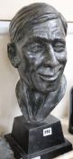 A composition bust of a gentleman, height 50cm