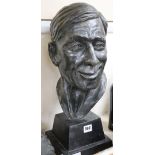 A composition bust of a gentleman, height 50cm
