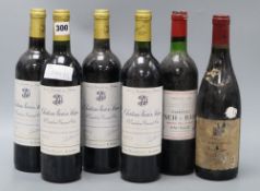 Four bottles of Chateau Vieux Sarpe Saint Emillion 2003/05 and two others (6)