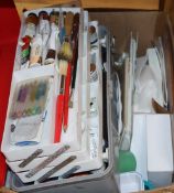 A quantity of artist's equipment including paints