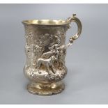 A Victorian silver christening mug, London 1841, 6.1ozs. later inscriptionCONDITION: Maker's marks