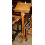 A Gothic style oak lectern, H.128cm