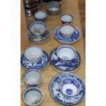 A quantity of Chinese ceramic tea bowls and saucers