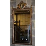 A reproduction gilt framed wall mirror, W.60cm, H.126cm