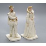 A pair of Royal Worcester figures, height 16cm
