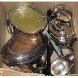 A quantity of silver plated wares