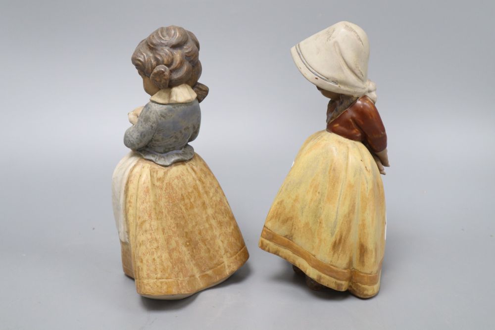 Two Lladro pottery figures, tallest 20cm - Image 2 of 4