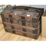 A Victorian domed top trunk